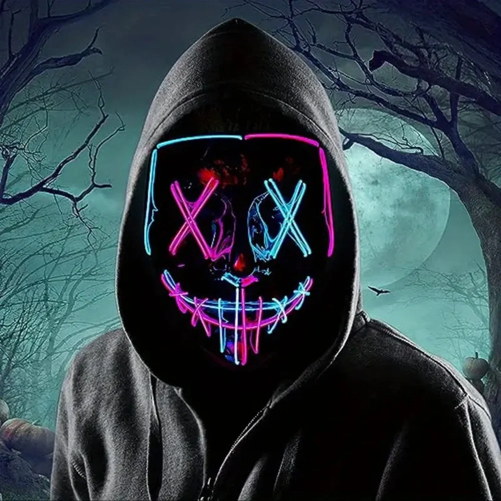 Mask, LED Dual Color Mask, Horror Mask, NEW, Prank your Friends, Viral V…